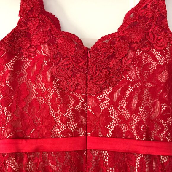Tatyana Red Lace Dress M - Picture 5 of 5
